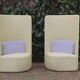 Pair of armchairs back high Shuffle design