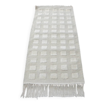 Tapis berbère tunisien tissé à la main en pure laine de mouton