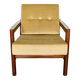 Fauteuil Vintage en Velours Olive, Années 70