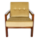 Fauteuil Vintage en Velours Olive, Années 70