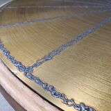 Scandinavian etched brass coffee table, 1960s
