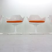 Maurice Burke set of 4 armchairs model No. 116 for Arkana, Space Age 1960's