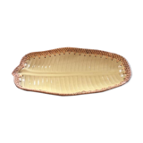 Plat feuille de bananier en barbotine
