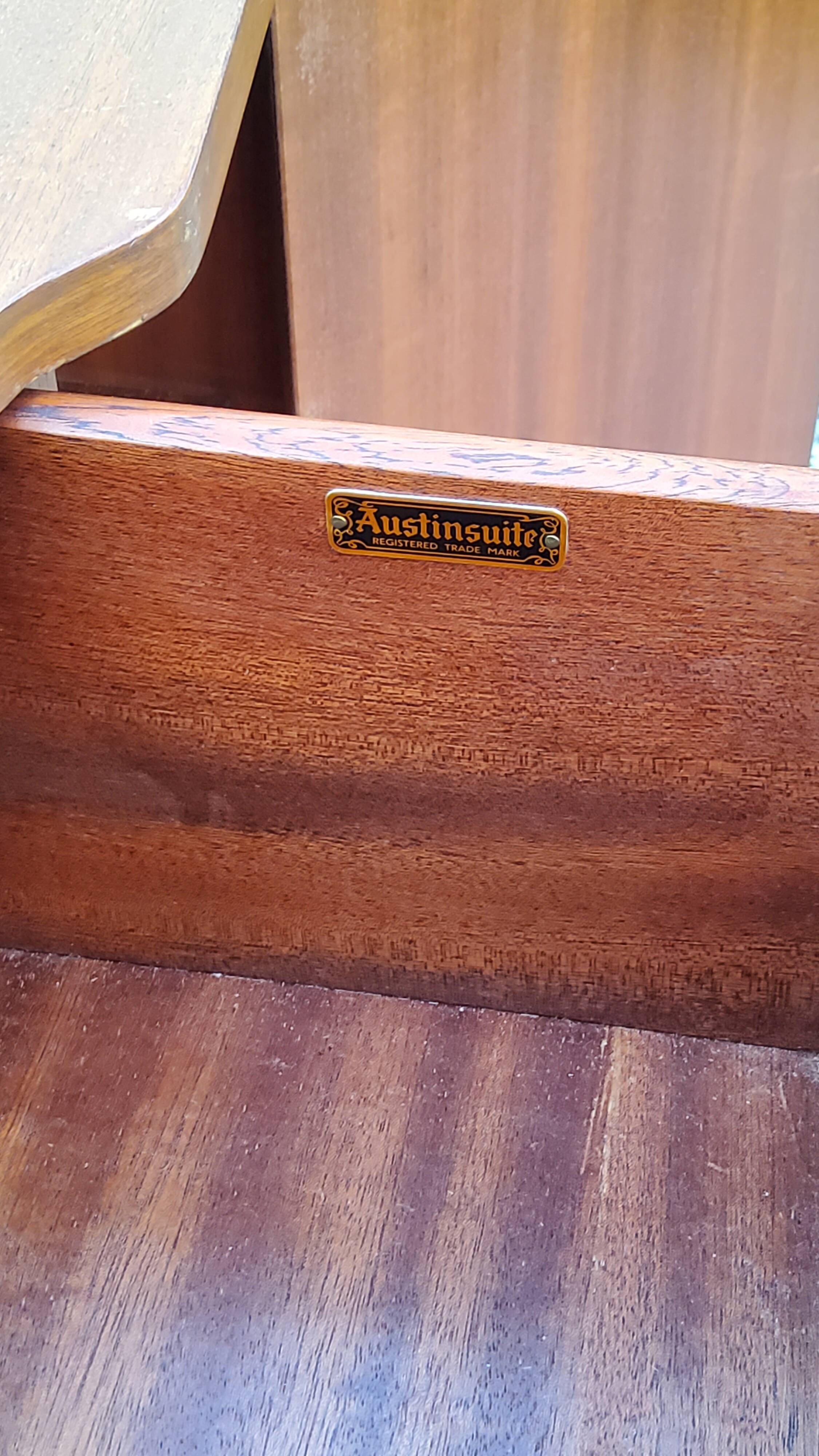 Vintage 1960s mahogany dressing table chest of drawers