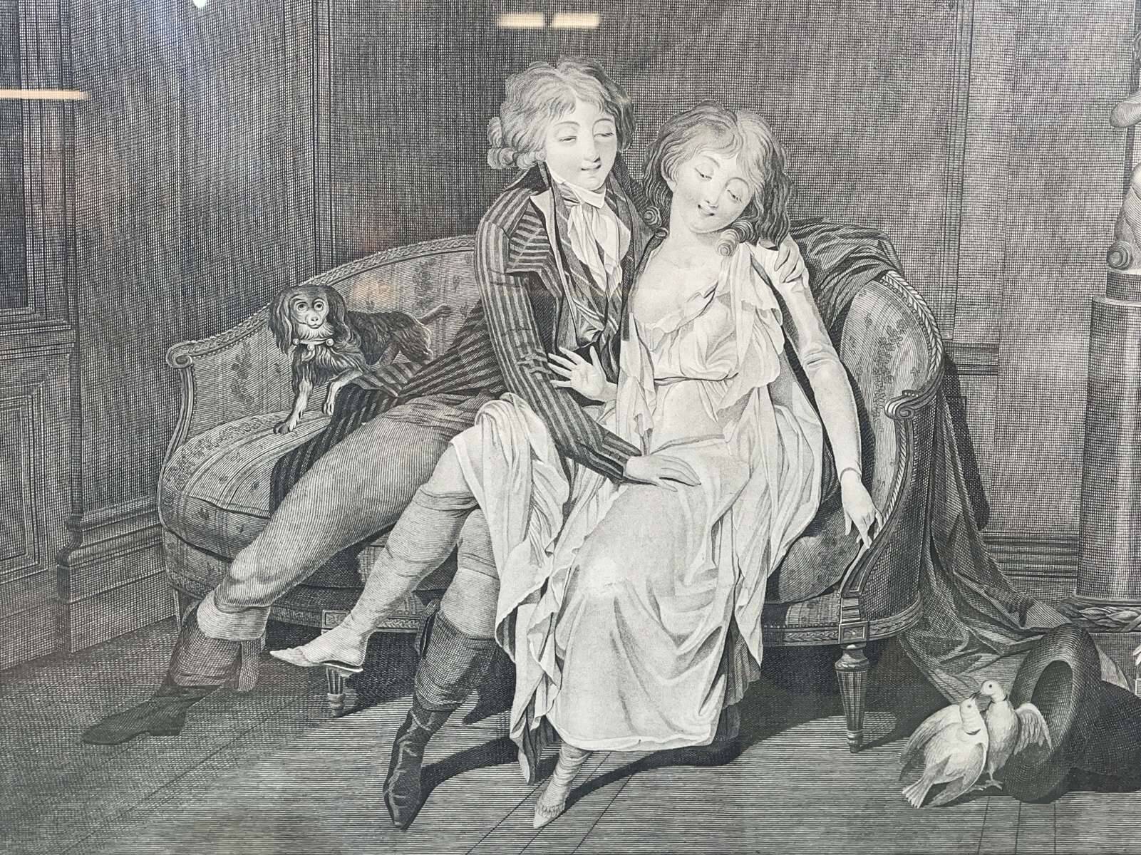 19th-century engraving after Boilly THE LESSON OF MARRIED UNION