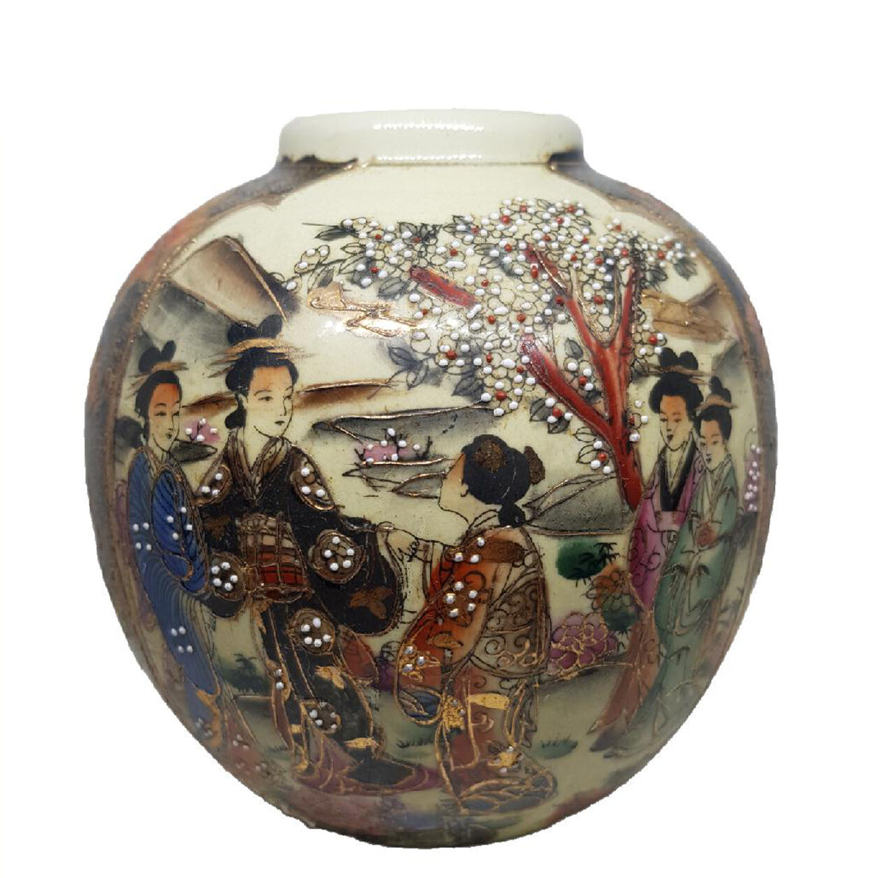 Japanese Satsuma Porcelain Vase Japanese Satsuma Porcelain Vase