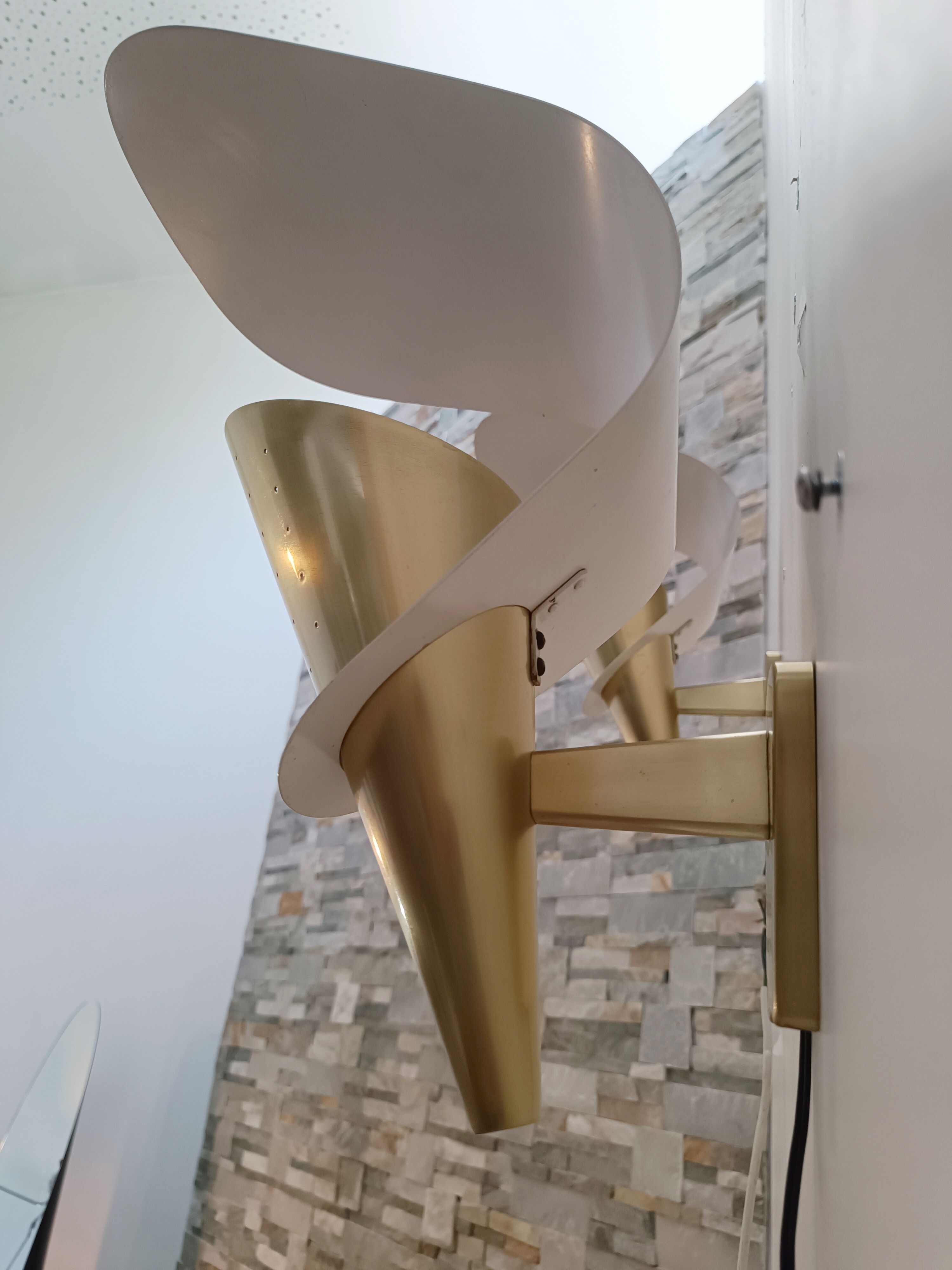 Modernist wall sconces by Metalarte 1950-60
