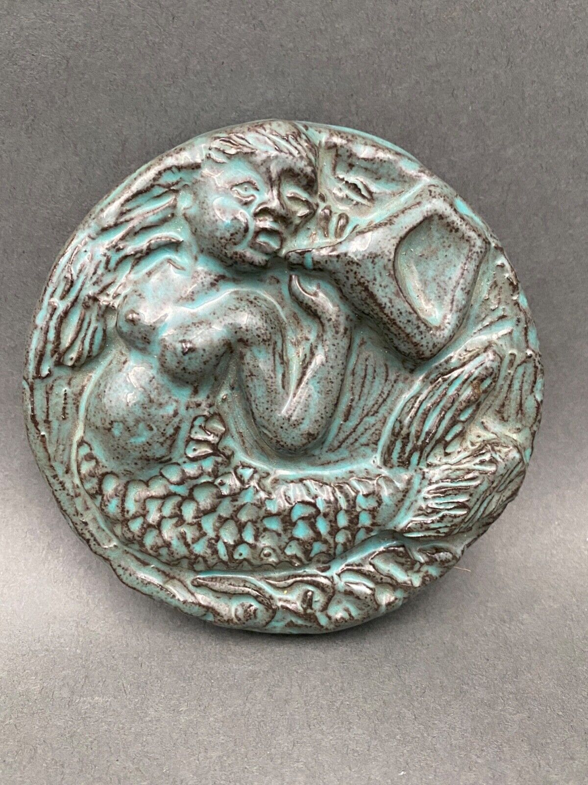 Sandstone bonbonnière mermaid decoration atelier des charbonniers paris xxe
