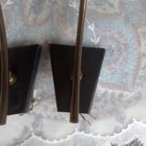 Paire d'appliques plastique laiton
