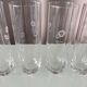 Set of 4 Vintage Etched Floral Highball Glasses