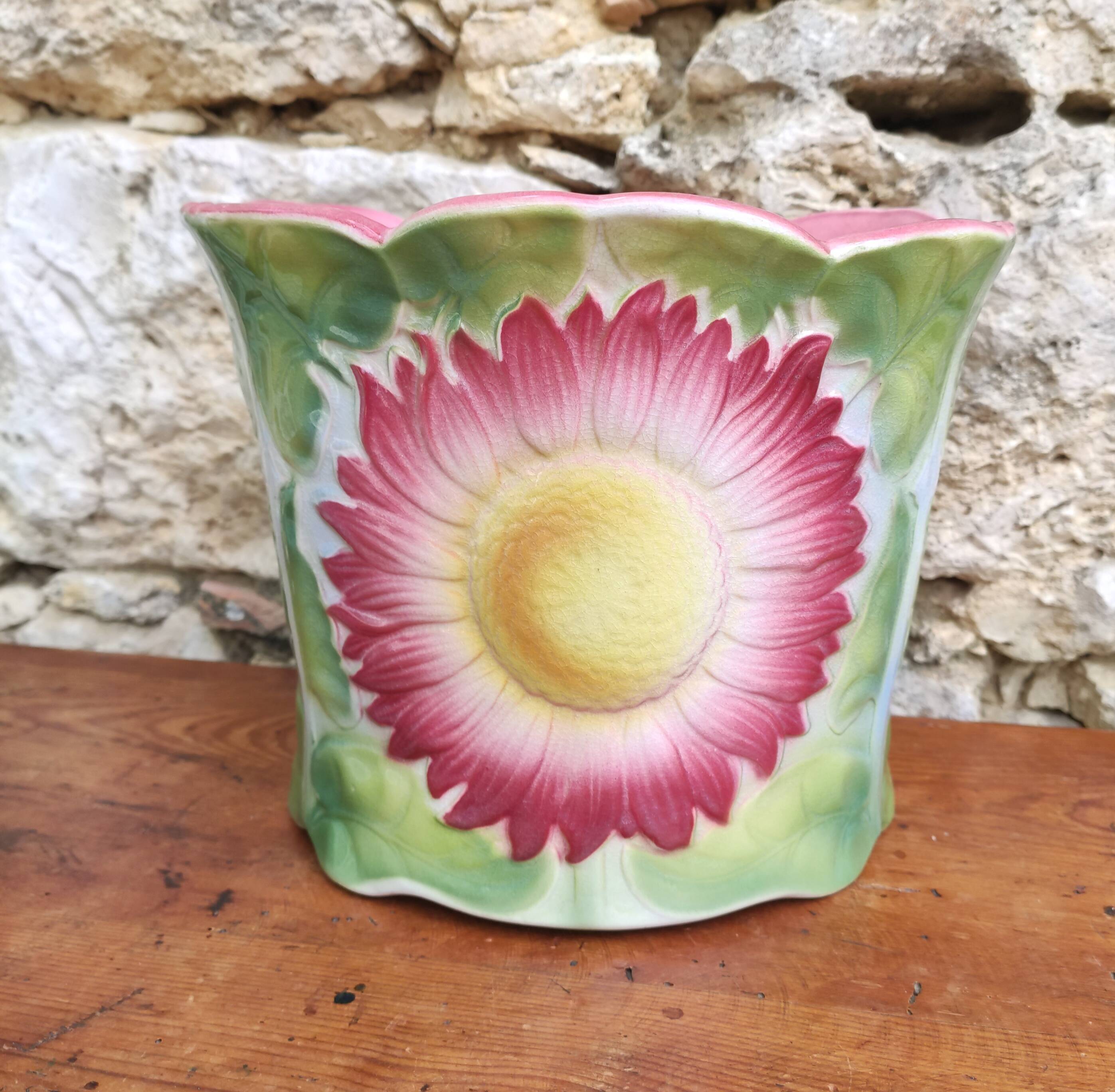 Large floral decoration planter