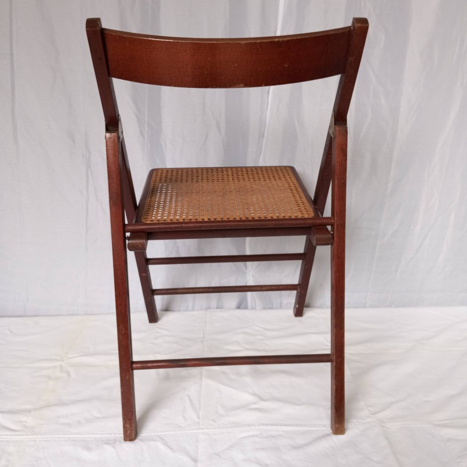 Folding wooden and cane chairs