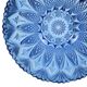 Rare French Fruit Bowl Blue Pressed Glass 33cm