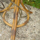 Lampe rotin tripodes années 70