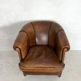 Clubchair sheep’s leather