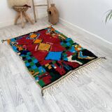 Handcrafted Moroccan Berber carpet 156 X 106 CM