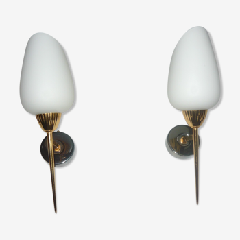 Pair of 60's vintage sconces