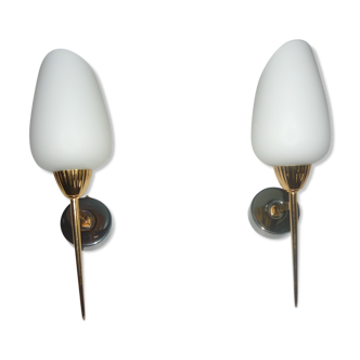 Pair of 60's vintage sconces