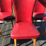 Six chairs feet spindles 1950