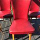 Six chaises pieds fuseaux 1950