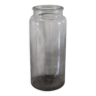 Vase grand flacon ancien verre transparent