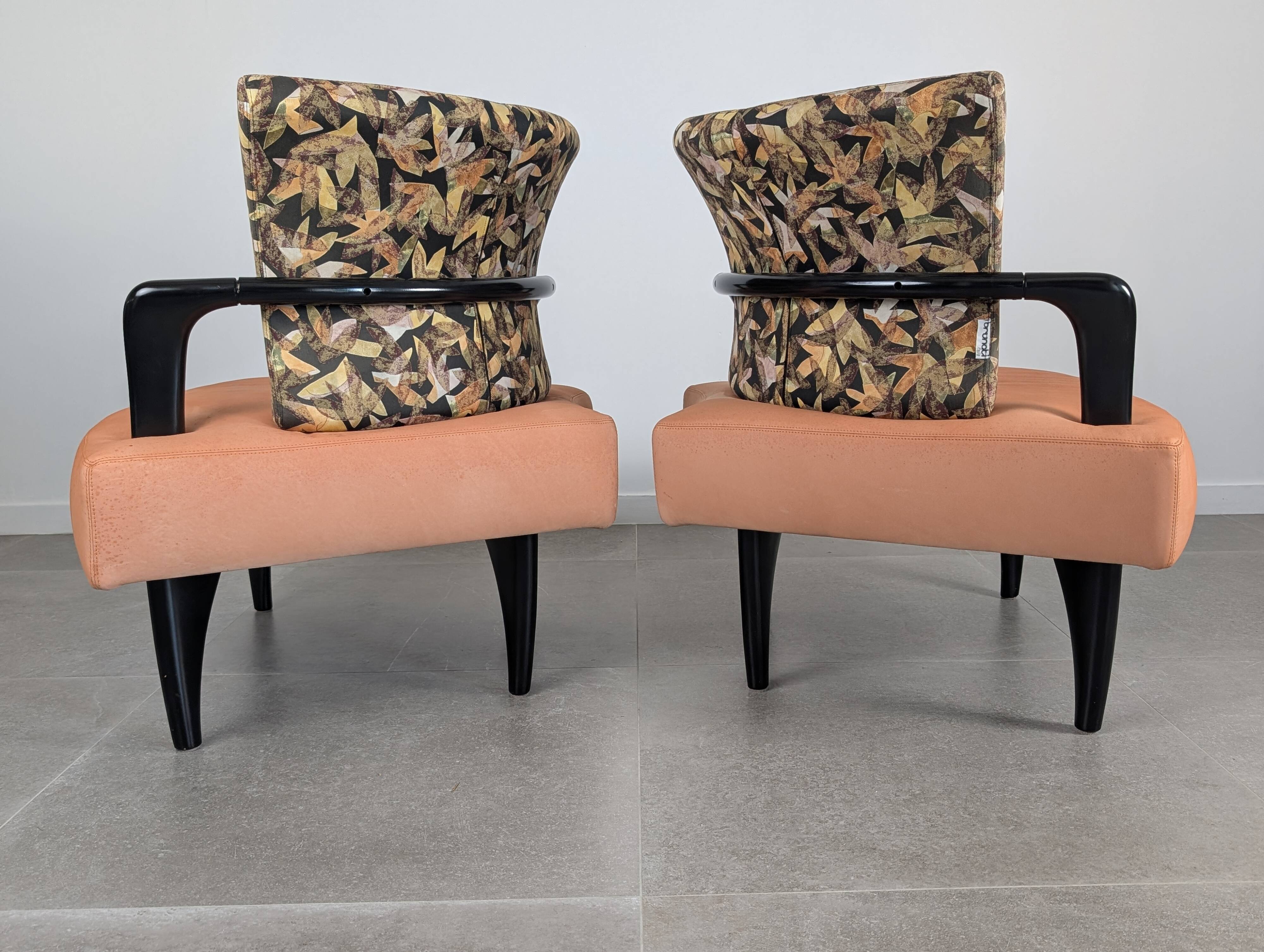 Pair of Esprit Modular Lounge Chairs by Brunati & Zerbaro, 1980s