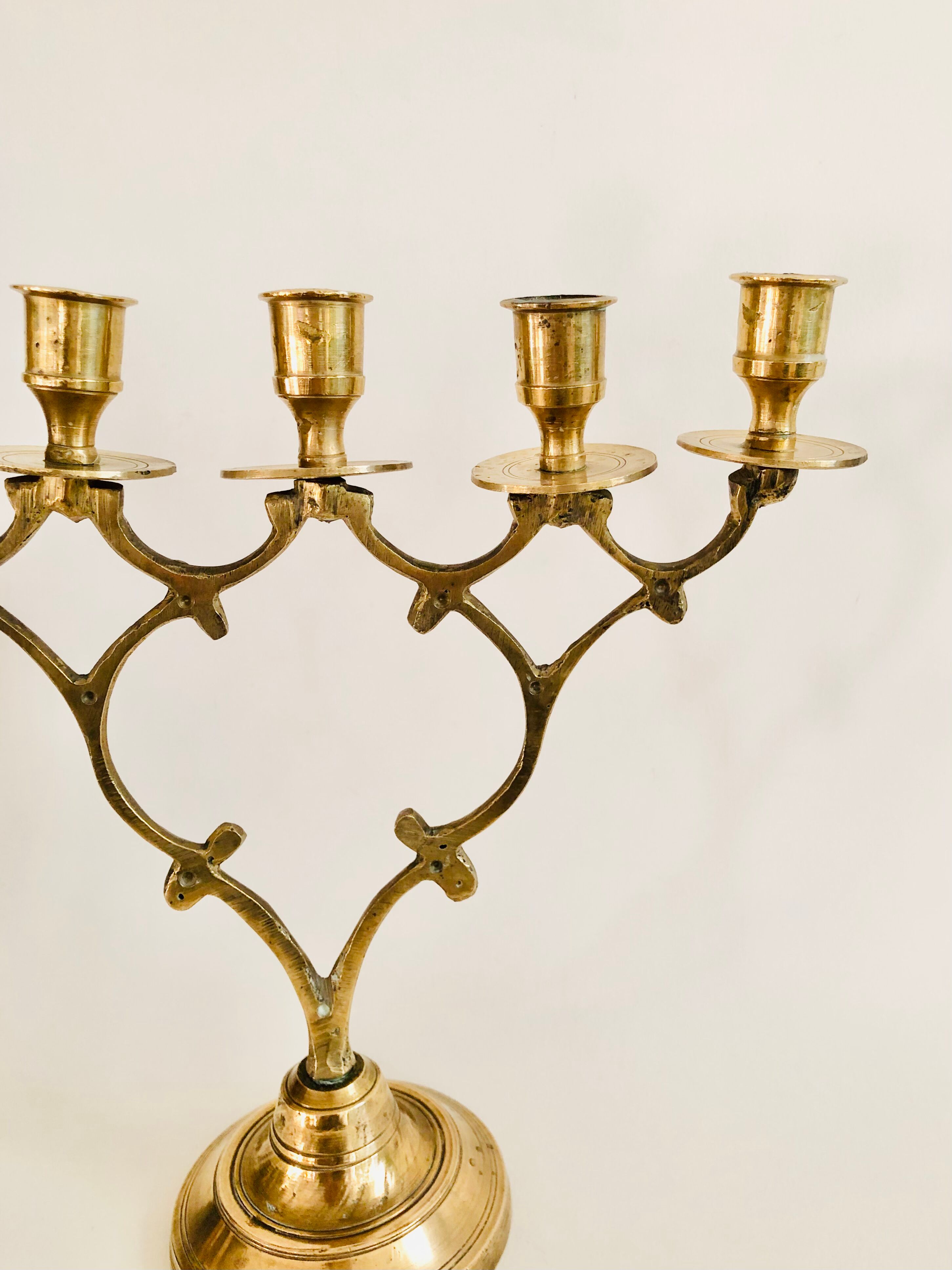 Chandelier ancien 5 branches en laiton