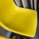 Waiting bench, vintage yellow sofa