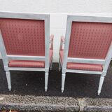 Paire de fauteuils style Louis XVI