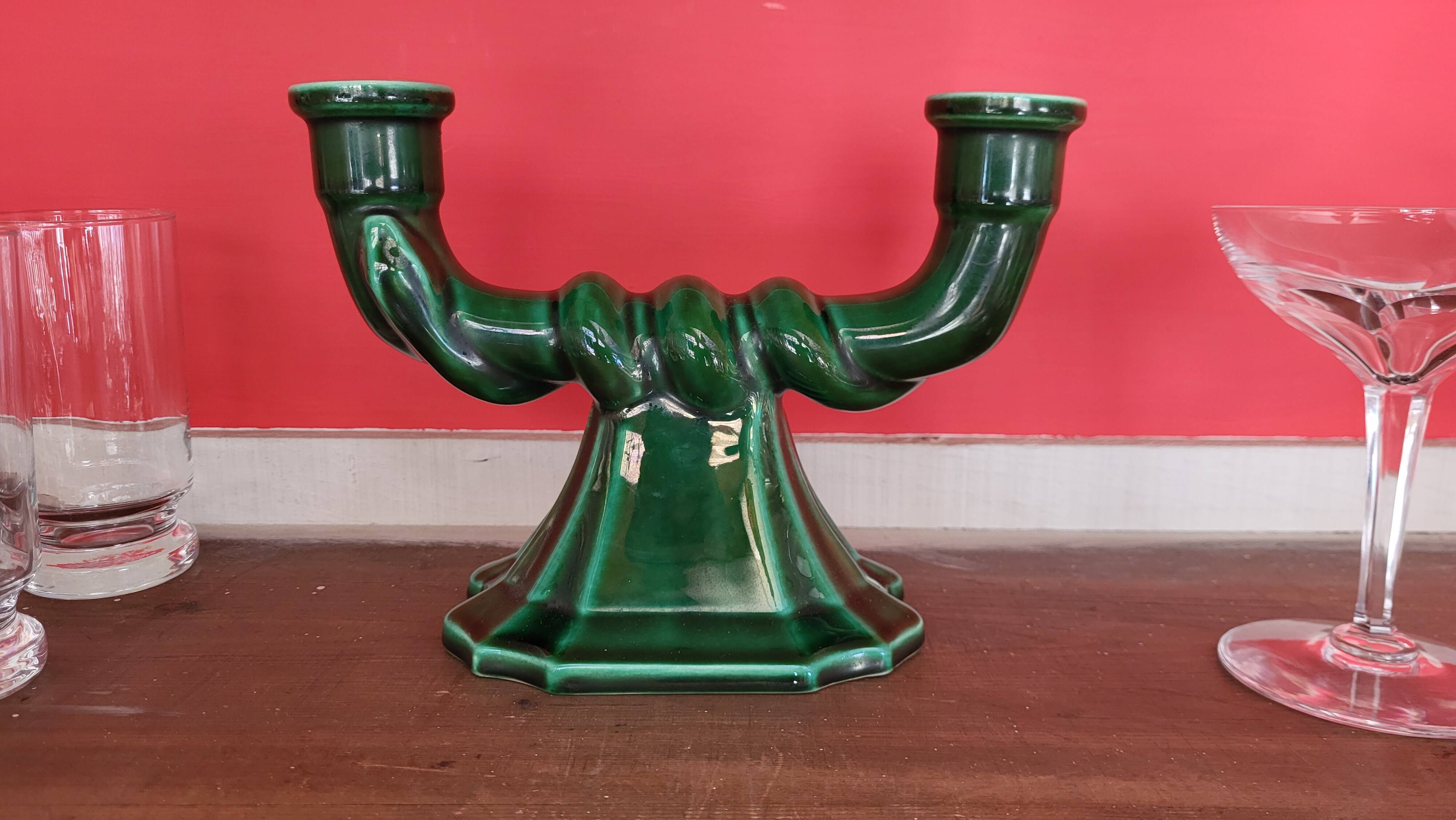 Gien earthenware candle holder