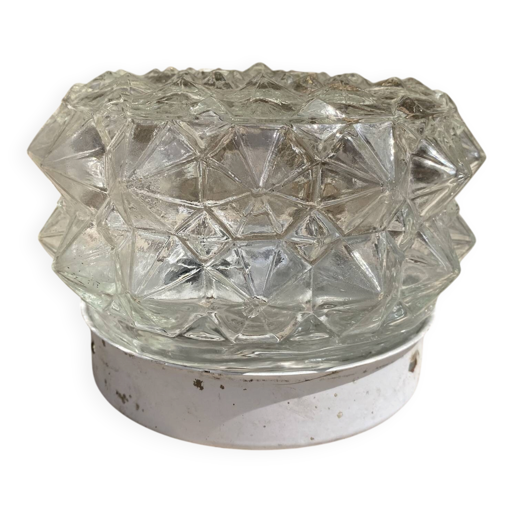 Mini plafonnier en verer moulé , années 70