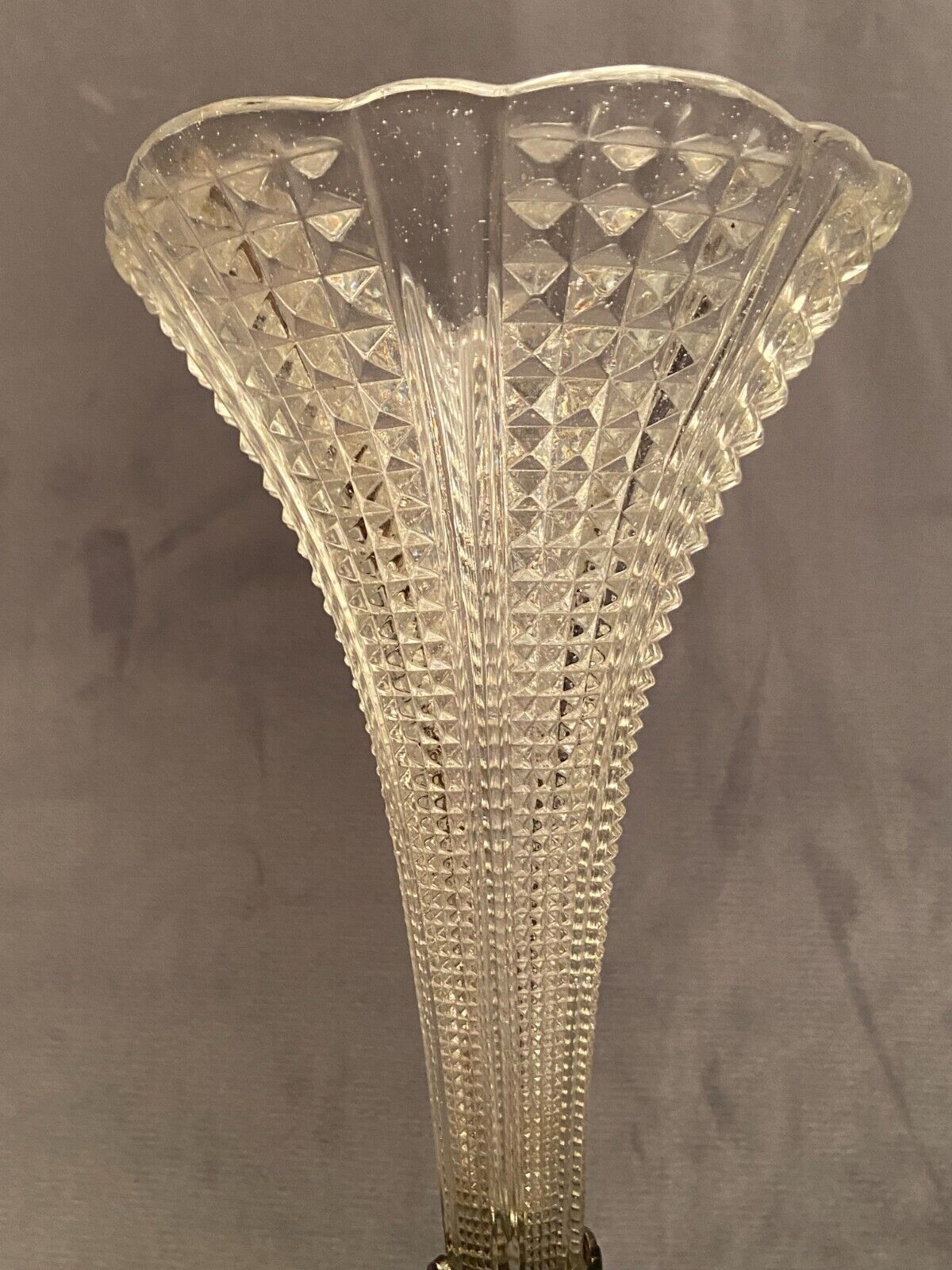 Vase bouquet cone cut crystal Baccarat Saint Louis late nineteenth early twentieth