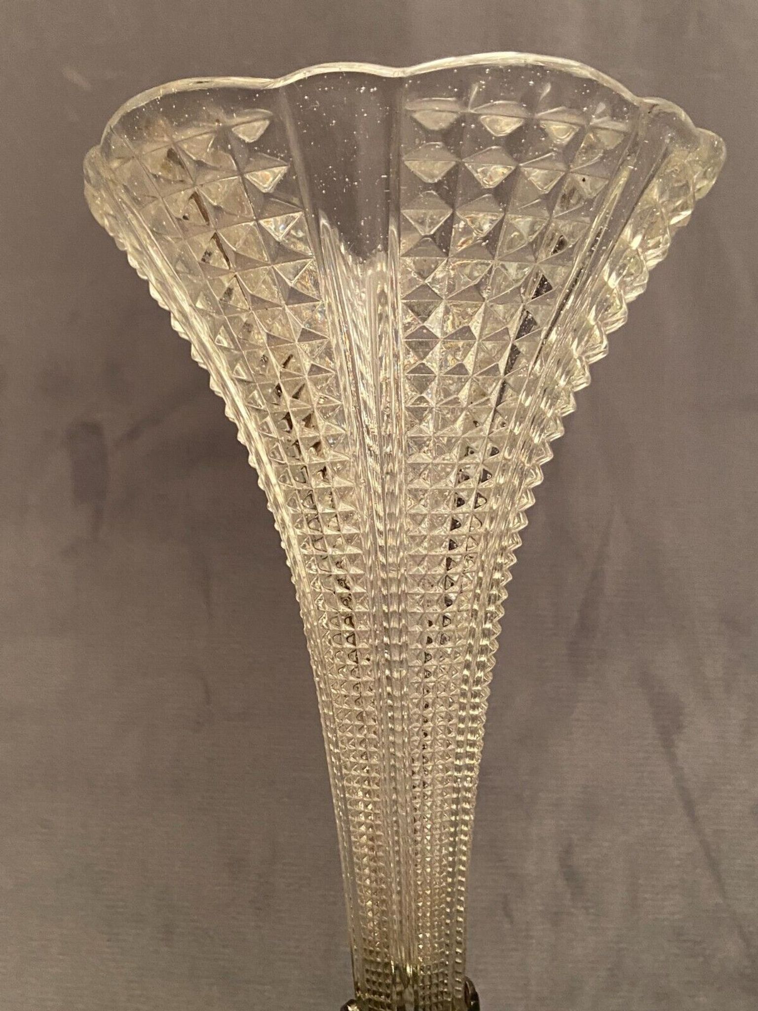Vase bouquet cone cut crystal Baccarat Saint Louis late nineteenth early twentieth
