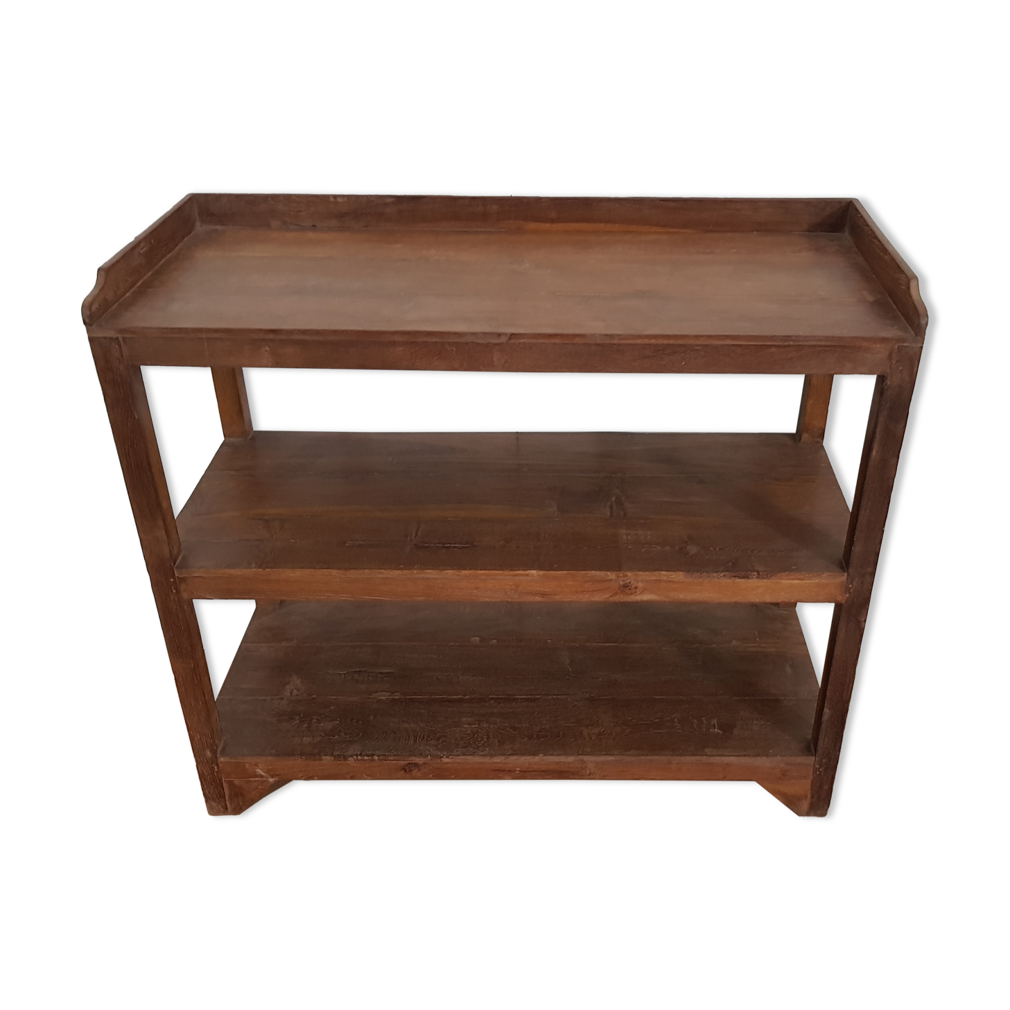 Burmese teak administration shelf