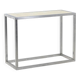 Maison Jansen. Console in brushed aluminium and verre églomisé top.