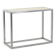 Maison Jansen. Console in brushed aluminium and verre églomisé top.