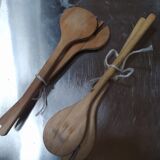 Lot de 2 paires couverts à salade en bois
