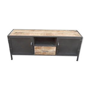 Meuble télé en métal et bois