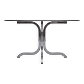 Space Age Coffee Table Chrome Smoked Glass
