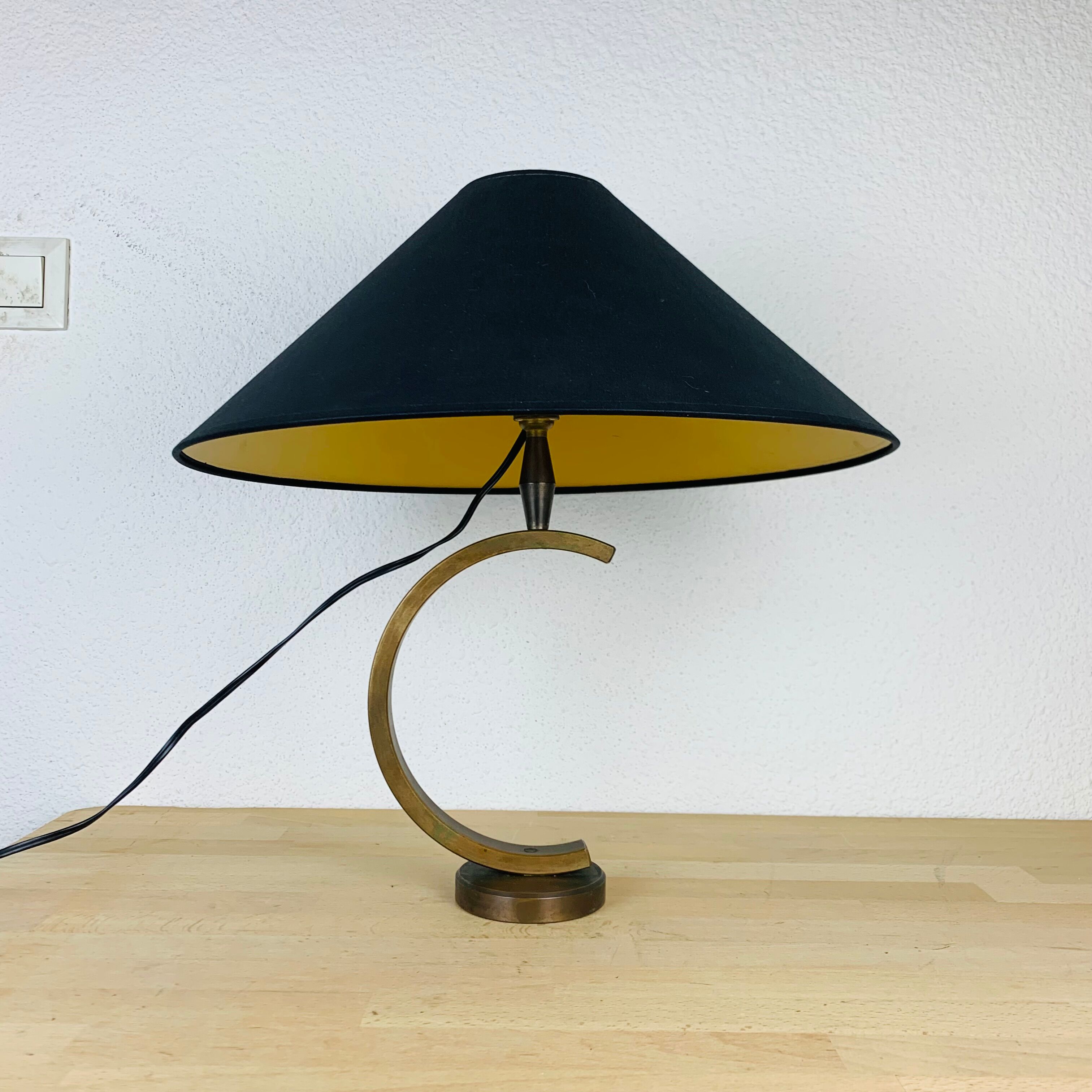 Sculptural brass lamp modernist style 50s