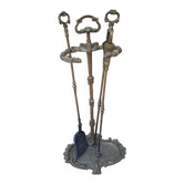 Bronze fireplace tool set