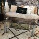 Chromium coffee table and 1970s smoked glass