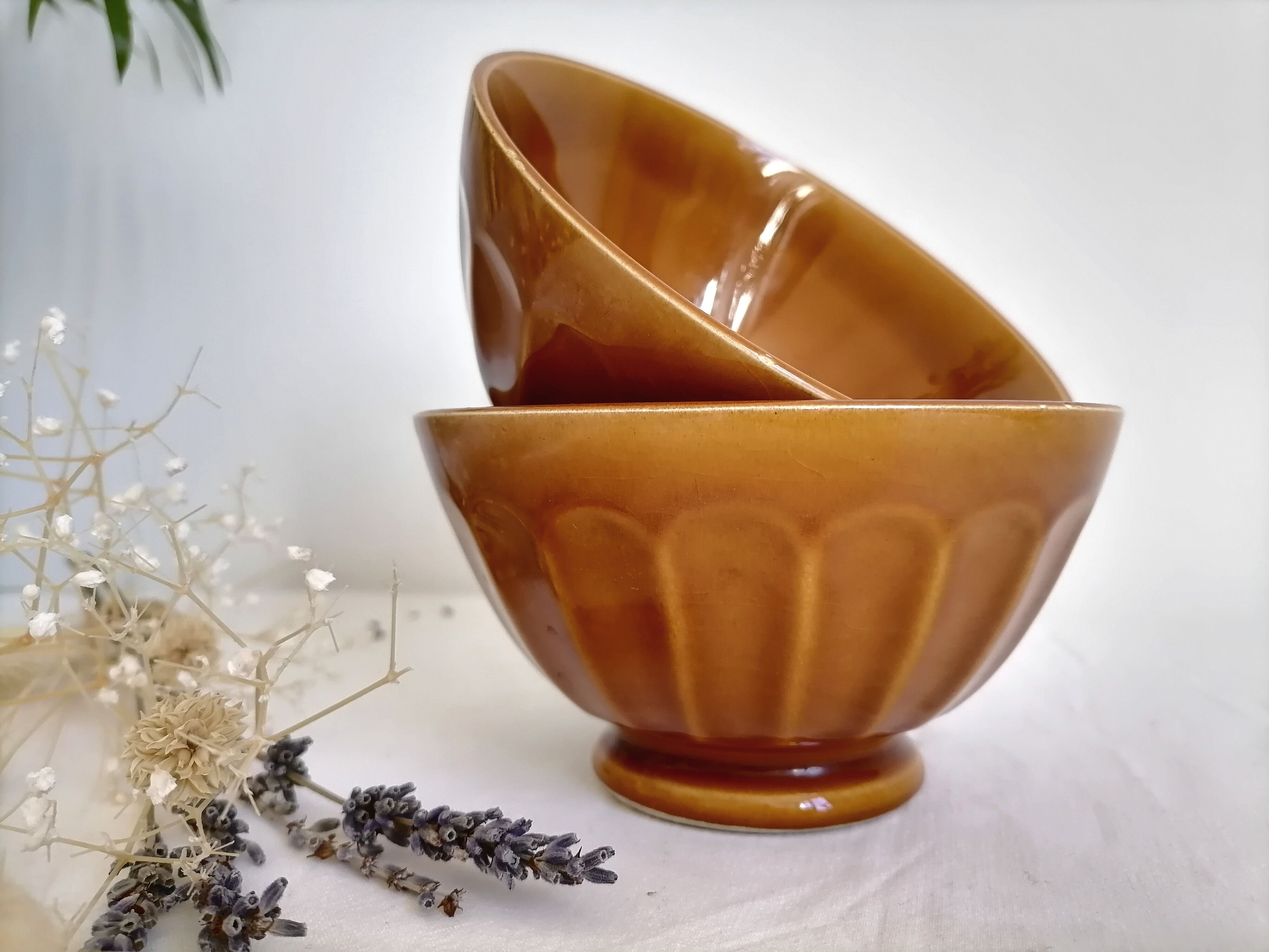 2 Digoin ceramic side bowls