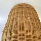 High basket with woven straws