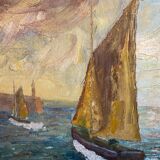Sailing boat signed Gervais