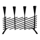 Vintage brutalist candelabrum in black metal