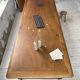 Solid walnut farmhouse castle table 1900 XXL