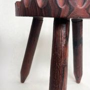 tripod stool with raw charm