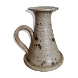 Speckled stoneware candle holder