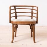 Set of 2 Thonet Armchairs, Model B246, 1930s, Restored & Reupholstered